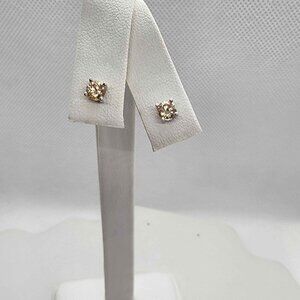 NEW Sterling Silver 925 Peach Color GemStone Studs - Earrings